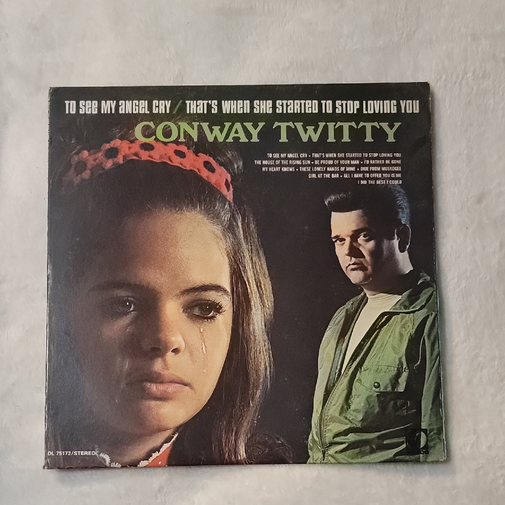 Conway Twitty To See My Angel Cry Vinyl Record 1970